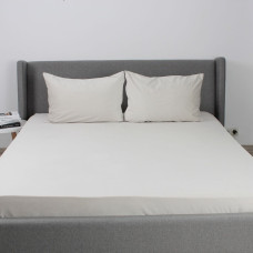 Простирадло ТЕП "VELOUR" з резинкою світло-сіре, 160x200