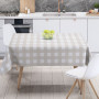 Скатертина "Panama" водовідштовхуюча Light Brown Check, 180x220