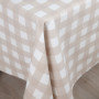 Скатертина "Panama" водовідштовхуюча Light Brown Check, 180x220