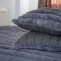 Покривало ТЕП "PLUSH BLISS" з 2 наволочками, сіре, 240x260