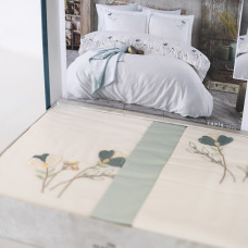 Комплект постільної білизни "MARIBOR SATIN" Lapis ekru blue, євро