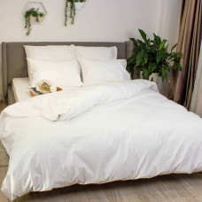 Постільна білизна ТЕП "СТРАЙП САТИН" Optical White, євро
