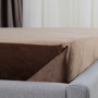 Простирадло ТЕП "VELOUR" з резинкою шоколадне, 160x200
