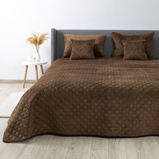 Покривало ТЕП "VELOUR" Коричневе/Ромб круглий, 220x240