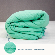 Ковдра "WASHED COTTON" зелений у відтінках, 140x200