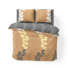 Комплект постільної білизни ТЕП "Soft dreams" Grey Leaf, полуторна