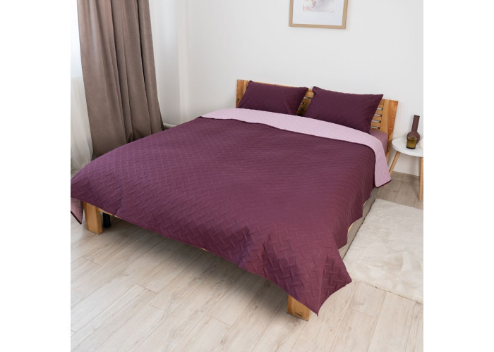 Покривало ТЕП "VINTAGE" 2 наволочки 50*70 см Бордове/Вінтаж, 220x240