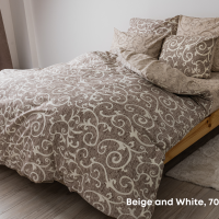 Постільна білизна ТЕП "Soft dreams" Beige and White, 70х70, євро