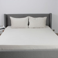 Простирадло ТЕП "VELOUR" з резинкою світло-сіре, 180x200