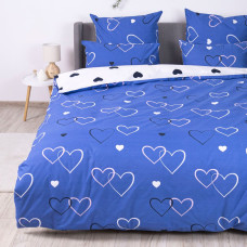 Постільна білизна "ТЕП" Navy Blue Love, 70x70, двоспальна
