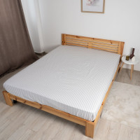 Простирадло "НАТХНЕННЯ" з резинкою Сіра смужка, 140x200