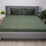 Простирадло ТЕП "VELOUR" з резинкою темно-зелений, 160x200