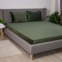 Простирадло ТЕП "VELOUR" з резинкою темно-зелений, 160x200