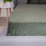 Простирадло ТЕП "VELOUR" з резинкою темно-зелений, 160x200