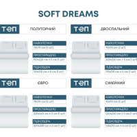 Комплект постільної білизни ТЕП "Soft dreams" Grey Leaf, полуторна