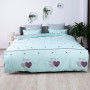 Постільна білизна "ТЕП" Mint&Grey Hearts, 70x70, євро