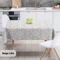 Скатертина "Panama" водовідштовхуюча Beige Lilia, 180x220