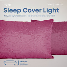 Подушка "SLEEPCOVER LIGHT" 50*70 см (650г) (microfiber) Бордовий