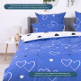 Комплект постільної білизни ТЕП "Happy Sleep" NAVY BLUE LOVE, 50x70 двоспальний 