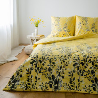 Комплект постільної білизни "Everyday collection" двоспальний Black and Yellow