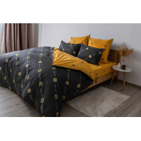 Комплект постільної білизни ТЕП "Soft dreams" Grey and Orange, 70x70 євро