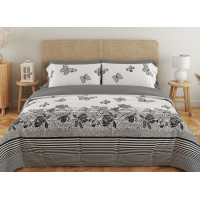 Комплект постільної білизни ТЕП "Soft dreams" Black Butterfly, 70x70 євро