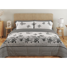Комплект постільної білизни ТЕП "Soft dreams" Black Butterfly, 70x70 євро