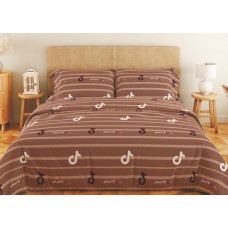 Комплект постільної білизни ТЕП "Soft dreams" Line Brown, 70x70 полуторний