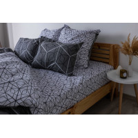 Комплект постільної білизни ТЕП "Happy Sleep" Quadro Star grey, 50x70 двоспальний