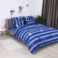 Комплект постільної білизни ТЕП "Soft dreams" Line Blue, 70x70 полуторний