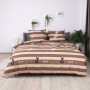 Комплект постільної білизни ТЕП "Soft dreams" Line Brown, 70x70 євро 