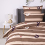 Комплект постільної білизни ТЕП "Soft dreams" Line Brown, 70x70 євро 