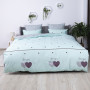 Комплект постільної білизни ТЕП "Happy Sleep" Mint&Grey Hearts, 50x70 сімейний 