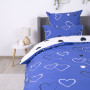 Комплект постільної білизни "ТЕП" NAVY BLUE LOVE, 70x70 сімейний 