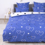 Комплект постільної білизни "ТЕП" NAVY BLUE LOVE, 70x70 сімейний 