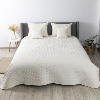 Покривало ТЕП "VELOUR" 240 * 260 см молочний/ромб круглий