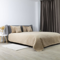Покривало ТЕП "VELOUR" 150*210 см золотий беж/ромб круглий Покривало ТЕП "VELOUR" 150*210 см золотий беж/ромб круглий