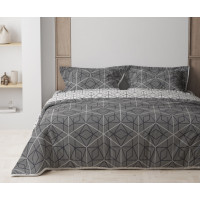 Комплект постільної білизни ТЕП "Happy Sleep" Quadro Star grey, 50x70 двоспальний