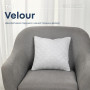 Подушка декоративна "VELOUR" 40*40 см світло-сірий 