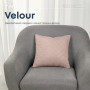 Подушка декоративна "VELOUR" 45*45 см пудрова 