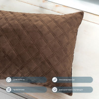 Подушка декоративна "VELOUR" 50*70 см коричневий Подушка декоративна "VELOUR" 50*70 см коричневий
