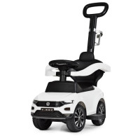 Каталка-толокар Volkswagen 2 в 1 із звуковими ефектами та батьківською ручкою біла (651-1)