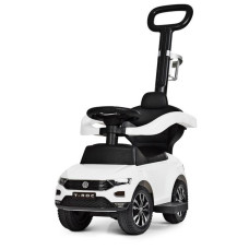 Каталка-толокар Volkswagen 2 в 1 із звуковими ефектами та батьківською ручкою біла (651-1)