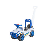 Каталка толокар Orion Оріончик Поліція з батьківською ручкою біла (OR856WT)