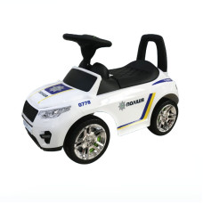 Каталка толокар Colorplast RR поліцейський автомобіль без музики білий (2-005-W)