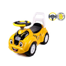 Каталка толокар ТехноК Автомобіль для прогулянок музичний жовтий (TH6689)