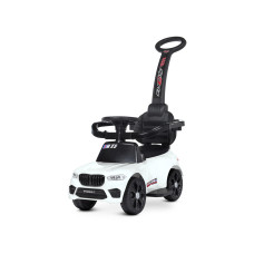 Каталка-толокар BMW X-5 2 в 1 з електродвигуном із світло-звуковими ефектами біла (M4850LR-1)