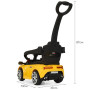 Каталка толокар Bambi Електромобіль зі звуковими ефектами 2в1 жовтий (M3591L-6)