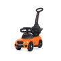 Каталка-толокар Mercedes із батьківською ручкою акумуляторна помаранчева (M4855LR-7)