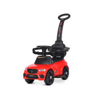 Каталка-толокар Mercedes із батьківською ручкою червона (M4855LR-3)